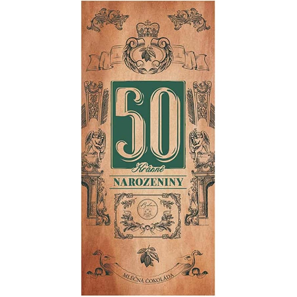 Mléčná čokoláda 100 g pro muže k 50. narozeninám