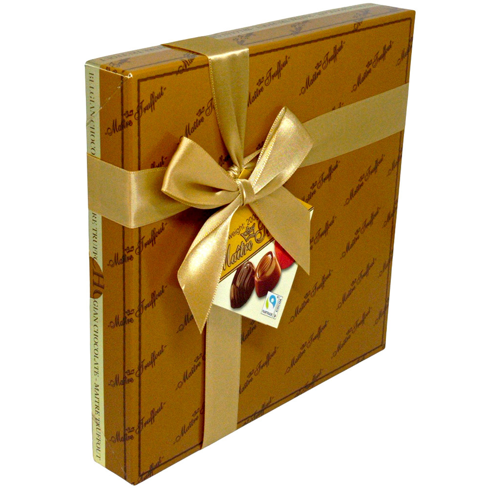 Čokoládové pralinky dárkové balení zlaté 200 g