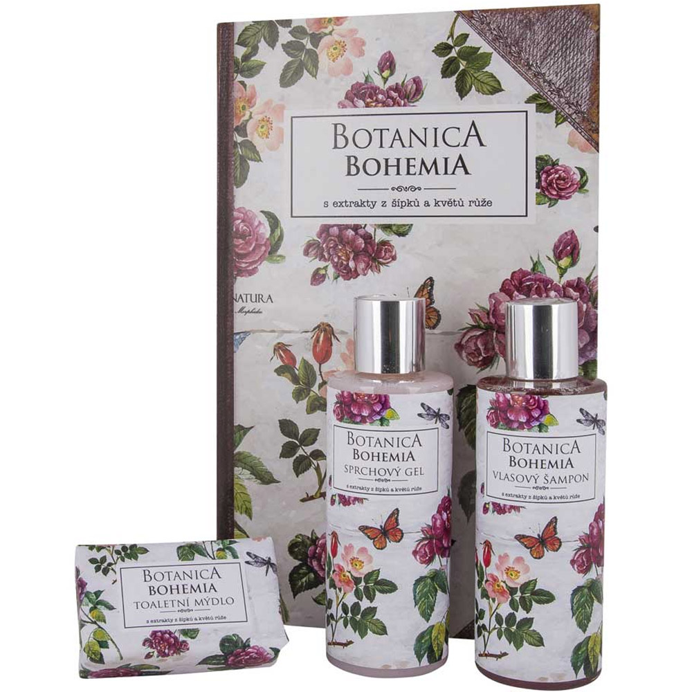 Darkova kosmetika ve velke knize sipek a kvety ruze