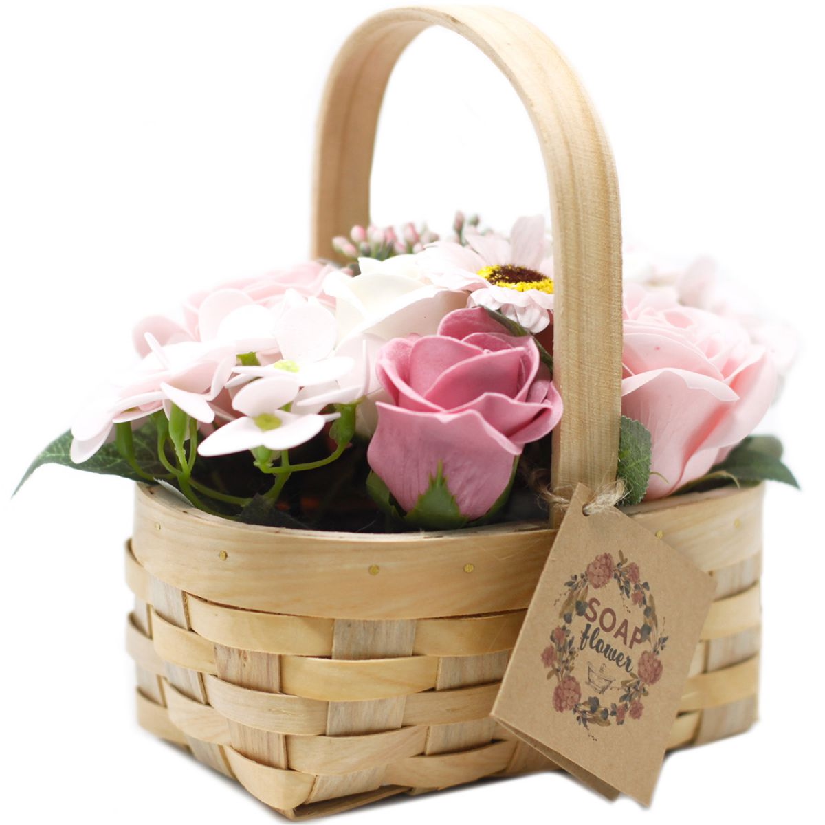 Ruzova Kytice V Proutenem Kosi