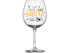 Sklenice na víno Nejvíc bezva babička