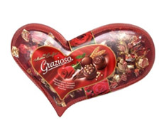 Velké srdce s čokoládovými pralinkami